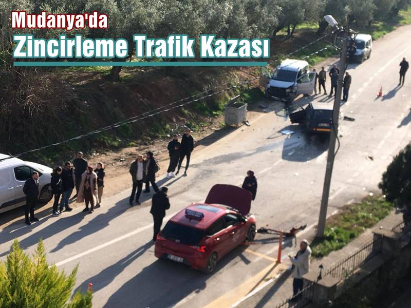 Mudanya'da Zincirleme Trafik Kazası