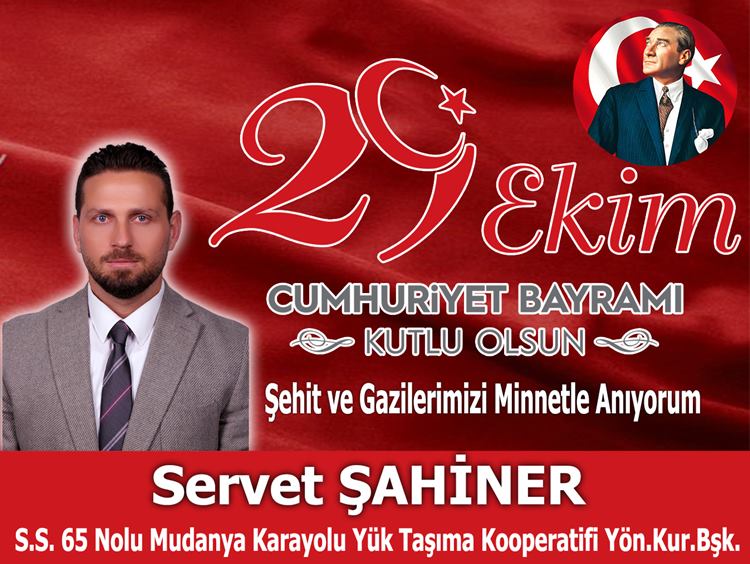 SERVET ŞAHİNER MUDANYA KARAYOLU TAŞIYICILAR KOOPERATİFİ BAŞKANI